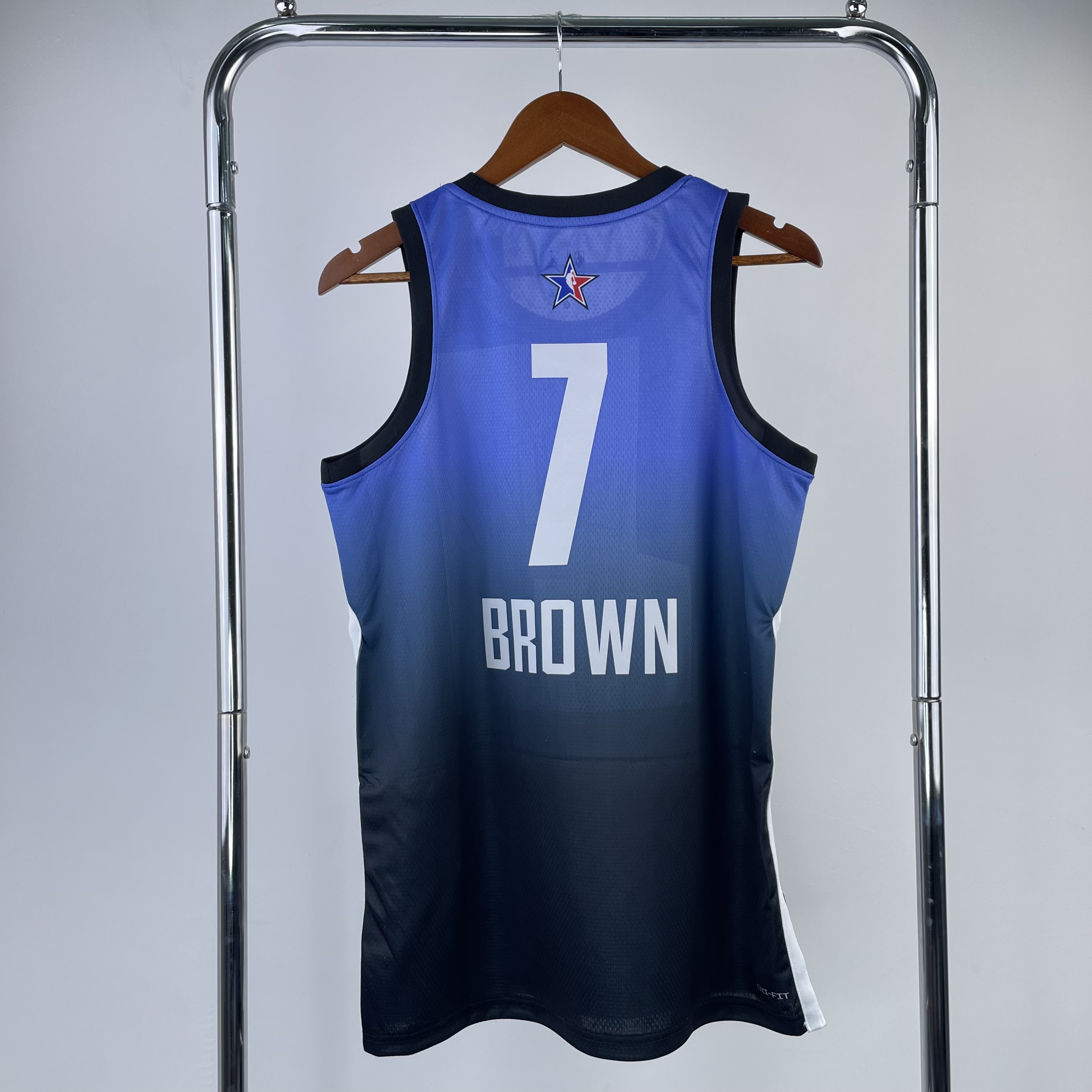 Men Boston Celtics 7 Brown Blue All Star Jordan style Seasons 2023 NBA Jersey